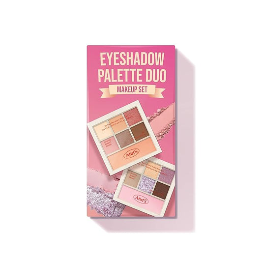 AMTS Eyeshadow Off Sienna & Misty Lavender Palettes Set, Valentine's gifts for teen girls, women | Matte Shimmer Metallic, Long Lasting