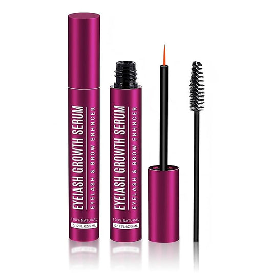 Eyelash Growth Serum, Eyelash Serum for Fuller, Thicker and Longer-Looking Lashes, Advanced Lash Enhancement Natural Formula Vegan Cruelty-Free 5ML