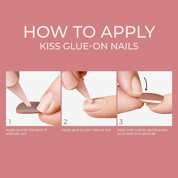 KISS Gel Fantasy, Press-On Nails, Nail glue included, 'One Day Jelly', Light Purple, Medium Size, Almond Shape, Includes 28 Nails, 2G Glue, 1 Manicure Stick, 1 Mini File