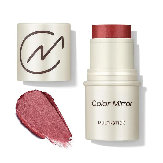 Multi-Use Makeup Stick - Blush, Lipstick, Eyeshadow & Highlighter For All Skin, Buildable Color, Long-Lasting, Lightweight, Natural Soft Finish (01 Rose Shimmer), 0.158 oz