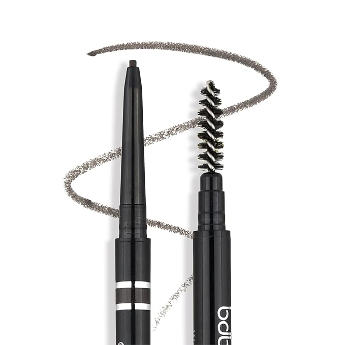 bdb Brows on Point Micro Brow Pencil - Precision Tip & Spoolie, Waterproof, Define Shape & Fill Brows, Black Raven