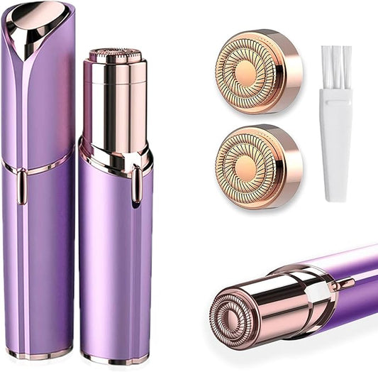 Battery Powered Facial Hair Remover for Women Lips, Chin, Neck, and Cheeks - Gentle and Pain with 2-pc Replacement Heads (Battery is not Included)