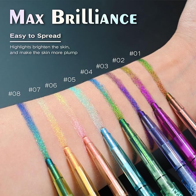 Multichrome Eyeliner Gel Pencil,Waterproof Long-Lasting Vegan Cruelty Free Eye Liner,Shifting Colors Eyeliner Pen (EL-05)