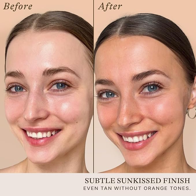 Self Tanning Drops for Face - USA Made with Organic & Natural Ingredients, Bronzing Face Tanning Drops with Aloe Vera, Non Toxic Self Tanner for Sunless Fake Tan & Natural Glow, Cruelty & Toxin Free