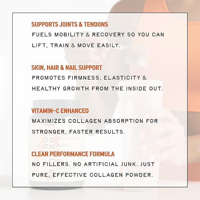 Iron Feather Collagen Powder | Chocolate | Multi-Collagen Protein with Vitamin C | Supports Joints, Tendons, Recovery, Skin, Hair and Nails | 10g Protein per Scoop | Clean and Functional Nutrition