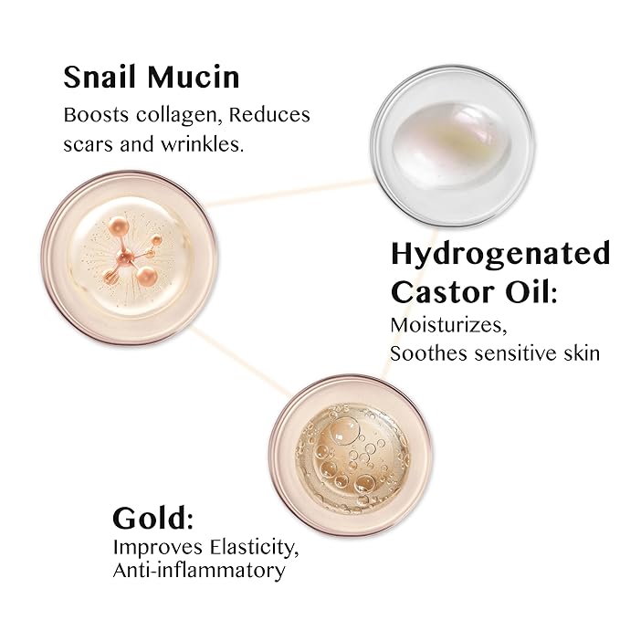 Lamelin Gold Snail Peeling Gel, 24K Gold Face Exfoliator, Natural Gentle Scrubber, Blackhead Remover, Pore & Acne Scar Minimizer, All Skins, 5.07 fl oz Made In Korea