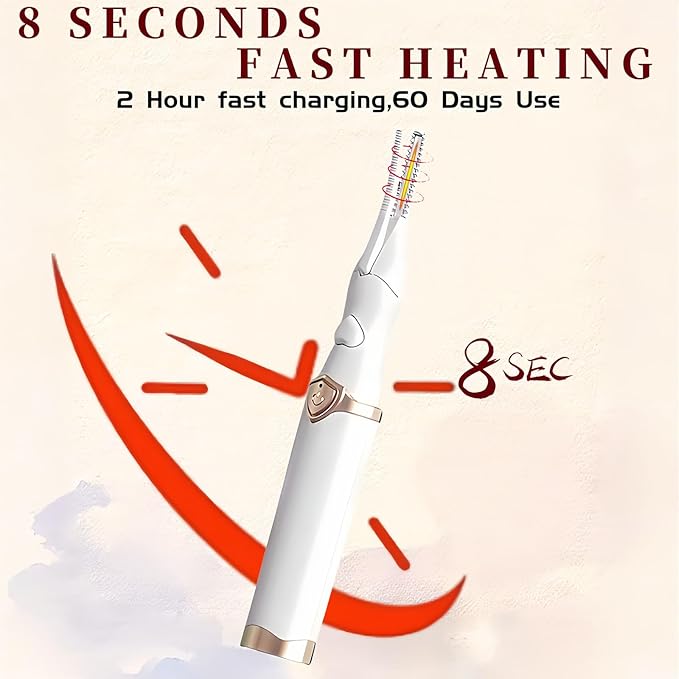 Heated Eyelash Curler - 2 in 1 Clip-Type Eyelash Curlers - Electric Eyelash Curler Rechargeable for 24H Long Lasting, 3 Heating Modes, 8S Fast Heating, Makeup Tool Gifts for Women Girls, White-DB