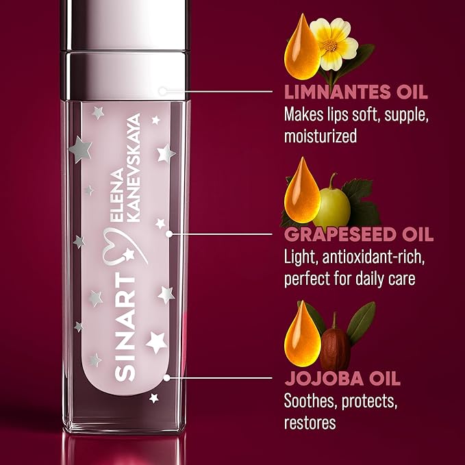 Epic Lip Oil, Moisturizing Lip Treatment, Non-Sticky Formula Lip Gloss,High Shine Finish 01