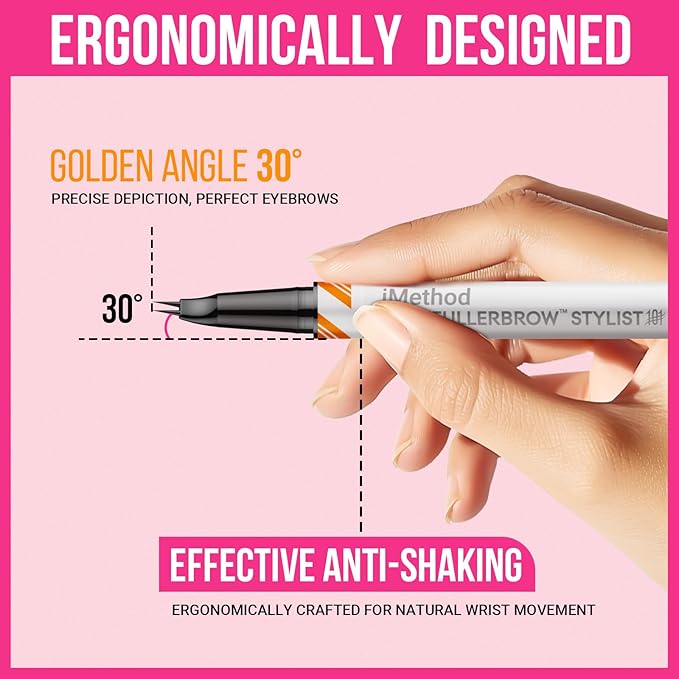 iMethod Curved Eyebrow Pen and Eyebrow Gel - Eyebrow Pencils for Women with Natural Hair Like Strokes, Brow Gel Clear for Soft Full Brows, Waterproof, All-Day Defined, Blonde