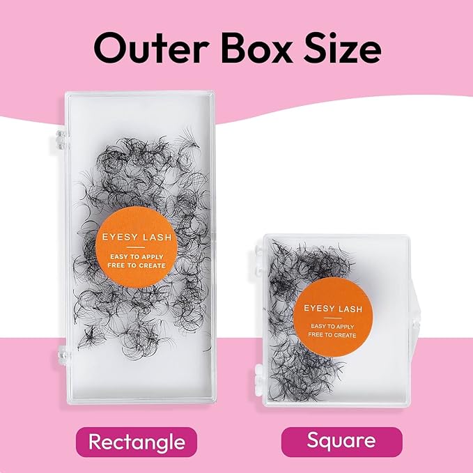 Eyesy Lash 500 Promade Fans - Volume Premade Lash Fans for Eyelash Extensions Pointy Base Handmade Loose Pre Made Eyelashes Middle Stem Soft and Lightweight (14D 0.03 D 17mm)