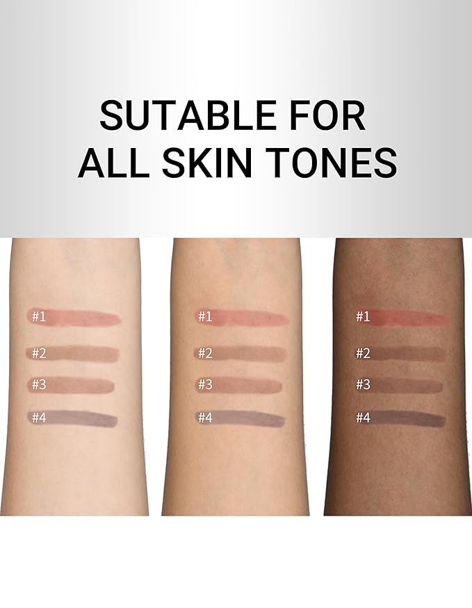 Erinde Lip Liner Peel Off Lip Stain, Long Wear Tattoo Lip Liner with Tweezer, Matte Peel Off Lipliner Stain, Long Lasting, Waterproof, Transfer-proof, Easy to Use & Natural Finish, Brown