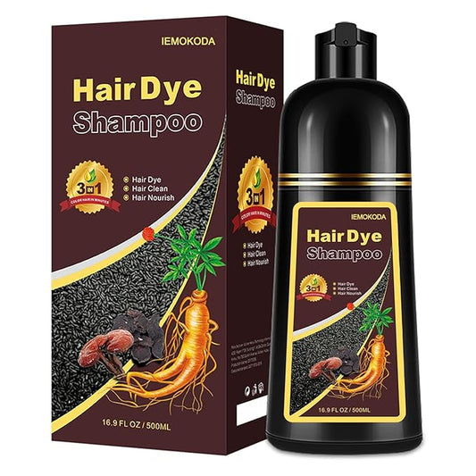 Natural Chestnut Brown Hair Dye Shampoo 3 in 1, Instant Brown Hair Shampoo, Hair Color Shampoo, Shampoo Para Canas Mejur & Champu Para Canas, Shampoo Hair Dye (Chestnut Brown)
