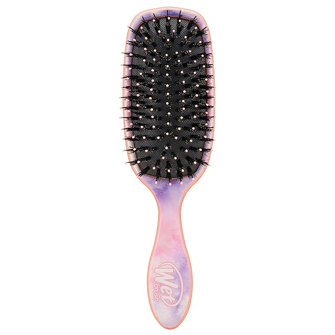 Wet Brush Shine Enhancer Color Wash Watermark, Paddle Hair Detangler Brush with Ultra-Soft Intelliflex Bristles, Infused With Natural Argan Oil, Shiny & Smooth, Wet or Dry, For All Hair Types