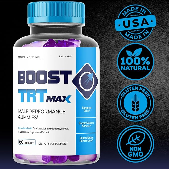 (5 Pack) BoostTRT Max Gummies - Official Boost TRT Max Advanced Formula Daily Premium Support Gummy, Natural BoostTRT Supplement Vitamins for Overall Health & Wellness Review, 300 Gummies for 5 Months