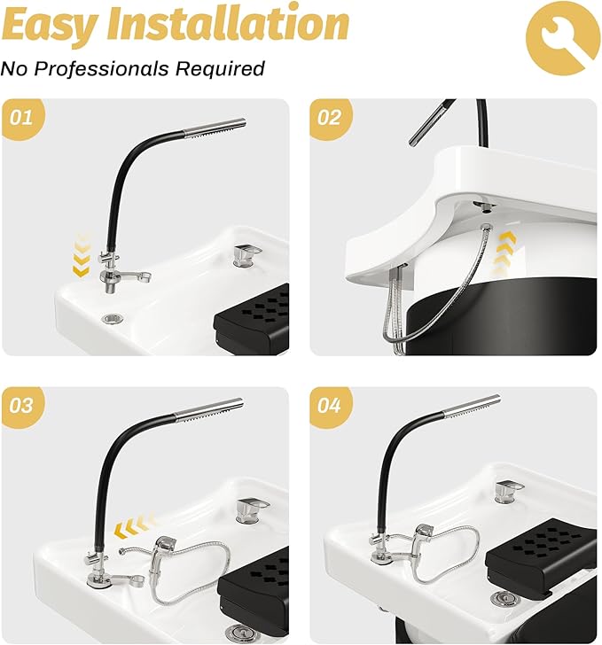 Baasha Head Spa Attachment for Shampoo Bowl – Comfortable Head Spa Waterfall Equipment for Scalp Massage & Stress Relief, Upgrade Your Salon or Home Hair Wash Experience