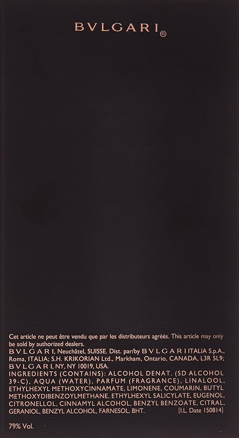 Bvlgari Man In Black Eau De Parfum Spray 3.4oz