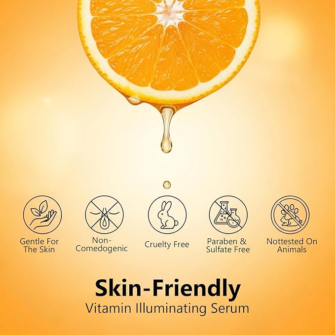 Vitamin C Serum for Face, Anti Aging Vitamin Illuminating Brightening Serum with Niacinamide,Hyaluronic Acid & VE, Skin Care for Evens tone, Dark Spot Corrector, Hydrates, Reduces Wrinkles,1.35Fl Oz