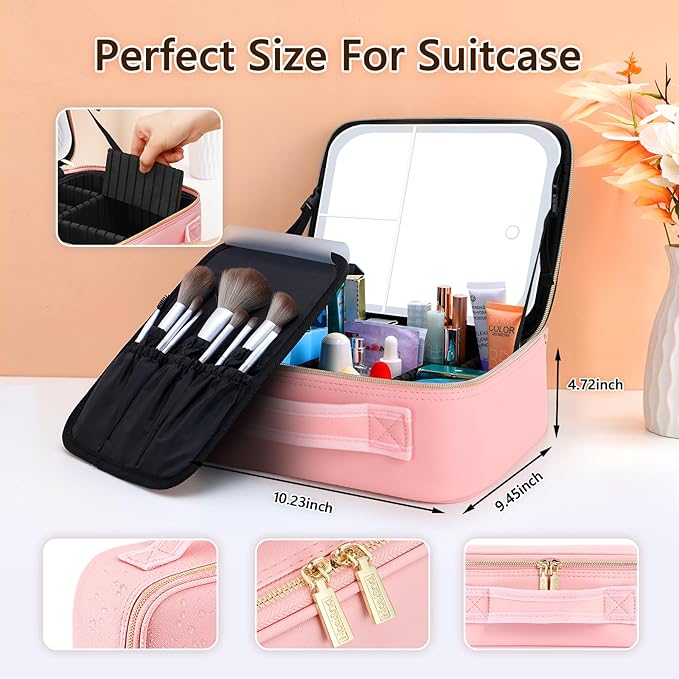 Vanmrior travel makeup bag with