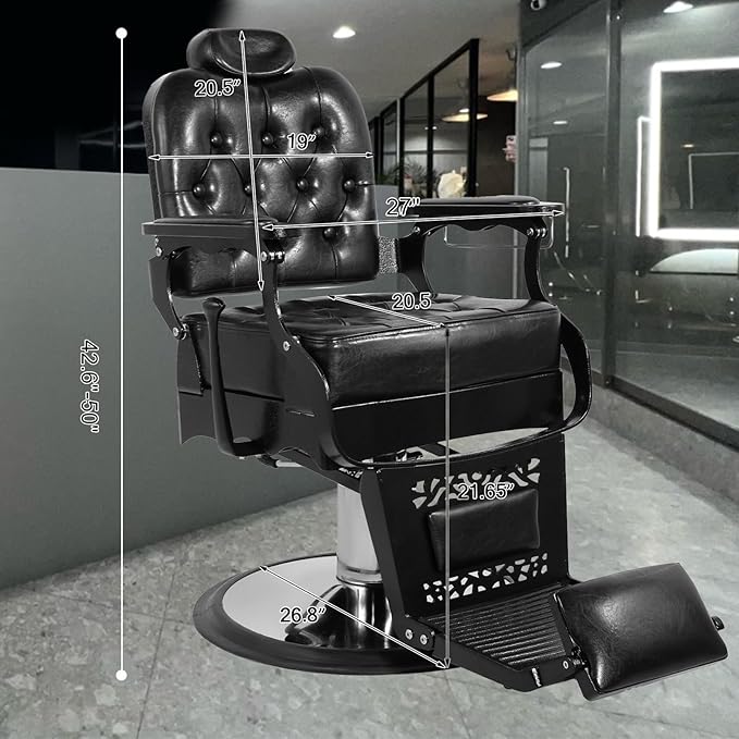 Vintage Barber Chairs Heavy Duty Hydraulic Recline Barber Chair Vintage Salon Chair Tattoo Chair Barber Chair Salon Equipment