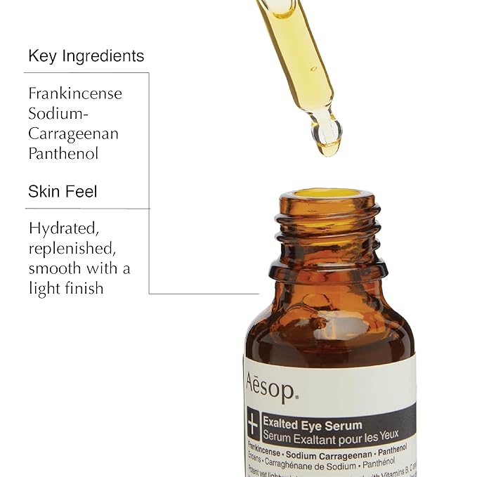 Aesop Exalted Eye Serum | Lightweight Serum with Vitamins B, C, and E for Hydrated, Replenished Eyes 0.5 oz/15 mL