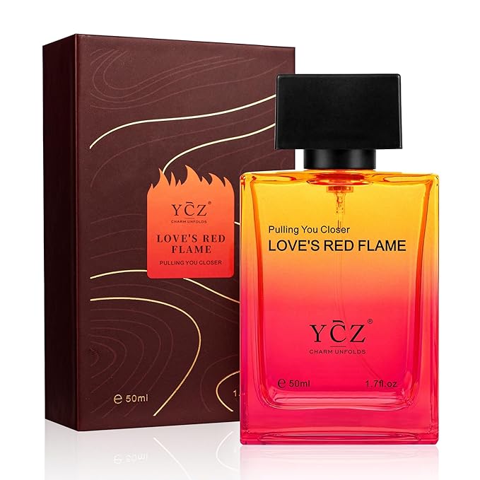 Ycz LOVE'S RED FLAME Eau de Parfum Spray, Long-Lasting Fragrance for Men, Daily Use Men's Casual Cologne, A Signature Scent Great Holiday Gift A Gift for Any Occasion,50 ml (1.65 fl. Oz)