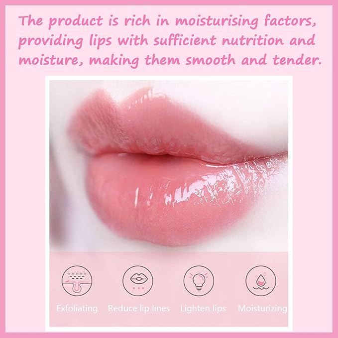1 PCS Bee Lip Balm Lip Mask Honey Pot, Strawberry Moisturizing Sleeping Lip Mask Overnight with Sticks, Lip Balm Honey Pot Lip Balm Hydrating Prevention Dry and Crack Lip Scrubs Exfoliator