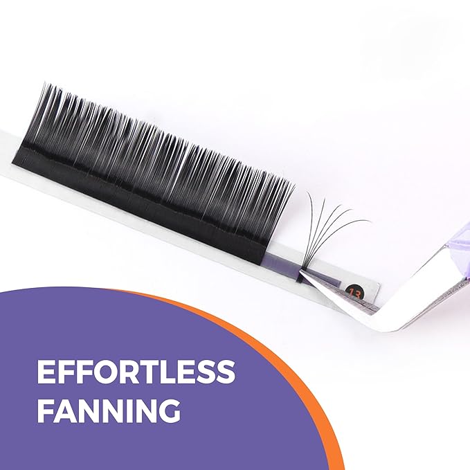 Eyesy Lash Cashmere Volume Eyelash Extensions Premium Individual Lashes - 0.03mm Thickness CC Curl 15mm Single Length - Super Soft Matte Black Single Eyelash Easy to Fan for Professional Salon Use