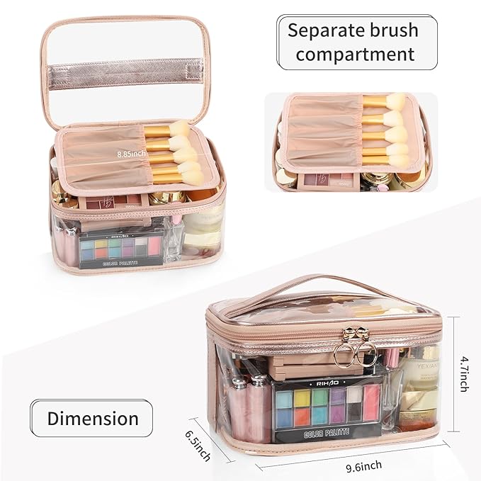 Ocheal clear makeup bags,portable cosmetic