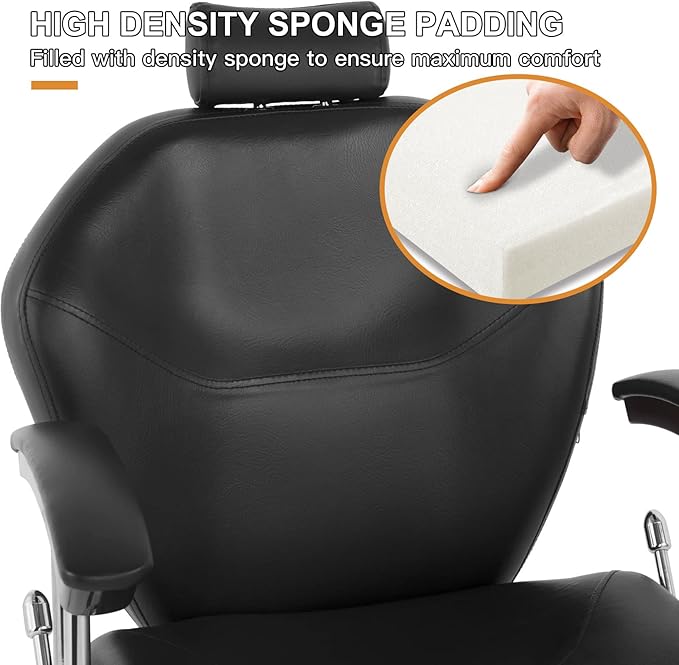Artist hand Stylist Chairs for Salon All Purpose Barber Chair Reclining Salon Chair, Both Sides Levers for Left-Handed