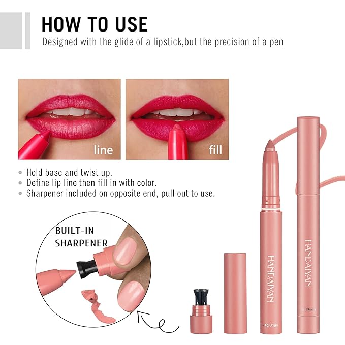 6 Colors Matte Lipstick Lip Liner