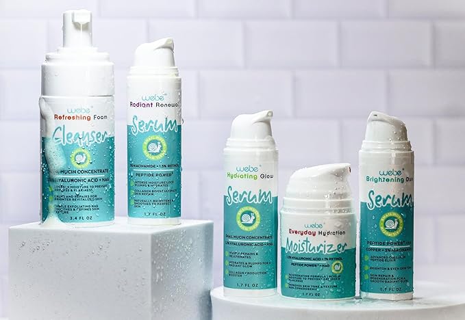 WEBE Naturals Snail Mucin Retinol 1.5% Radiant Renewal Serum | Niacinamide 5%, Vitamin C, Peptide Booster, Hyaluronic Acid & Zinc PCA | Anti-Aging Plumping Intense Moisture Lock, Glowing Smooth Skin