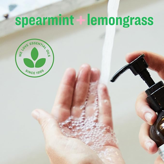 Everyone Liquid Hand Soap, 12.75 Ounce (Pack of 3), Spearmint and Lemongrass, Plant-Based Cleanser with Pure Essential Oils