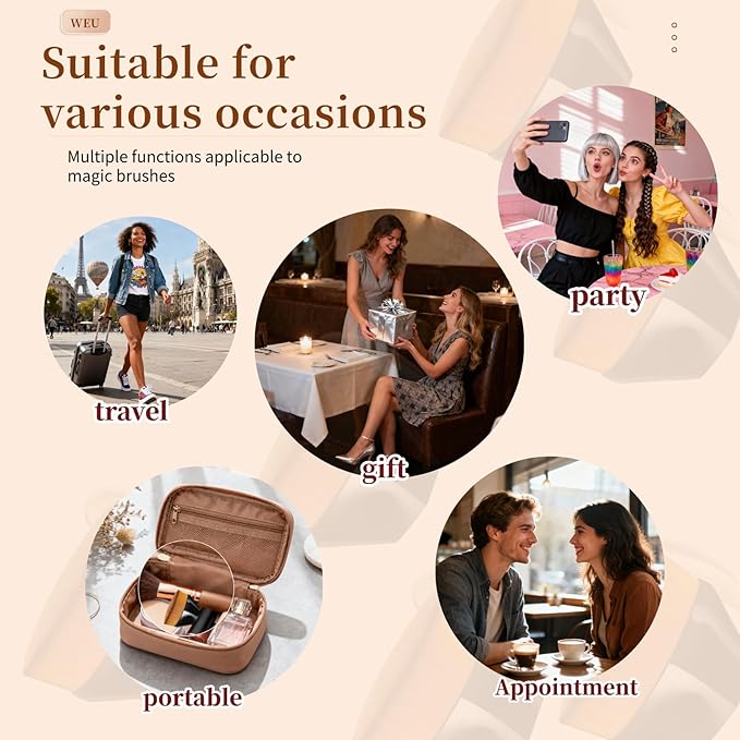 ss 4-Piece Flat Top Kabuki Brush Set - Hexagonal Face Powder Brush & Blush Red Liquid Foundation Brush with Black Protective Covers