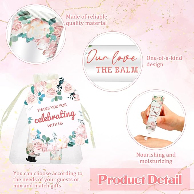 25 Set Wedding Lip Balms and Wedding(Floral)