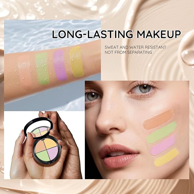 AMIIR Color Correcting Concealer Cream Full Coverage Professional Makeup Palette Flawless Face Contour, Corrector