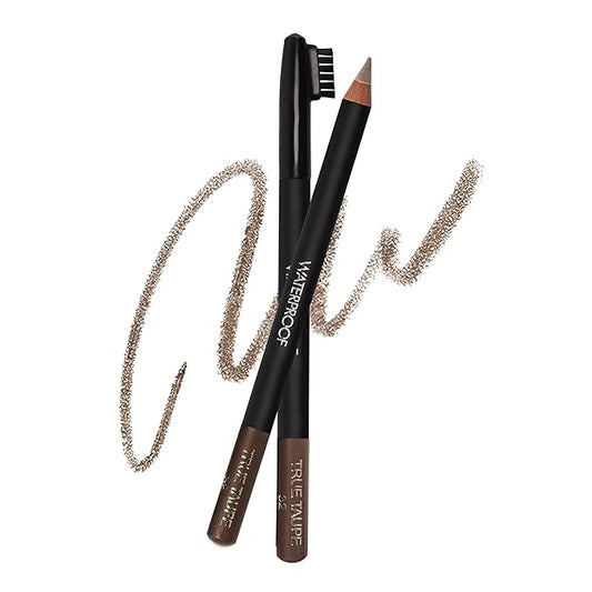 Sorme Cosmetics Waterproof Eyebrow Pencil (True Taupe) | Natural Defining Brow Liner with Brush | Smudge-Proof & Waterproof Eyebrow Makeup | Nourishing Eye Brow Pencil for All Skin Types