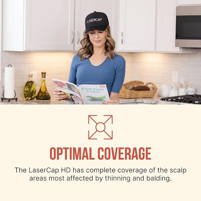 LaserCap HD 224 – Professional Red Light Therapy Cap for Hair Growth – FDA Cleared Alopecia & Thinning Hair Treatment for Men & Women – 224 Medical-Grade Lasers, Cordless Rechargeable Design