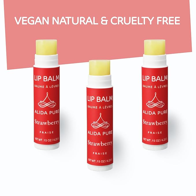 Strawberry Lip Balm Collection, Vegan Lip Lips,