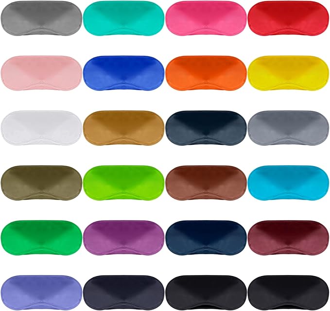 100 Pack Eye Mask Disposable Blindfolds for Games with Nose Pad Soft Eye Cover Party Pack Sleep Mask for Women Men Kids(Multi Color)