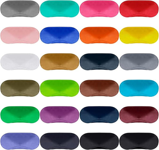 100 Pack Eye Mask Disposable Blindfolds for Games with Nose Pad Soft Eye Cover Party Pack Sleep Mask for Women Men Kids(Multi Color)