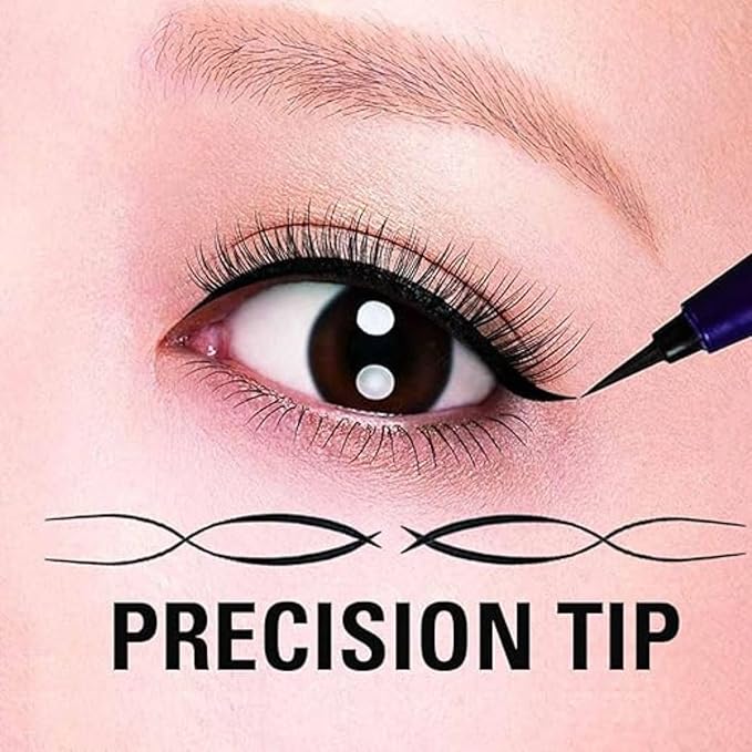 Heorine Make by Kissme Waterproof Smooth Liquid Eyeliner, Japanese Eye Makeup for Smudge-free, Super Keep 01 Jet Black