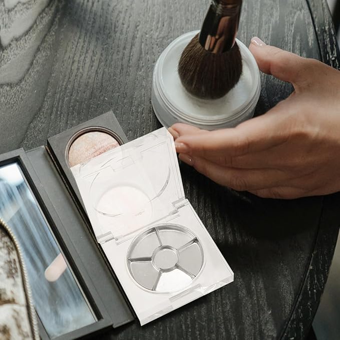 Beaupretty 14Pcs Empty Eyeshadow Palette: Refillable Depotting Makeup Palette - Clear Foundation Powder Storage for Eyeshadow Lipstick Blush Powder