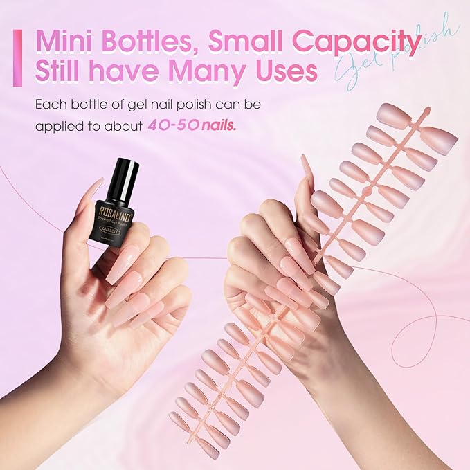 ROSALIND Cat Eye Gel Nail Polish, 8 Color Jelly Gel Polish with Magnet Stick Magnetic Cateye Translucent Effect Sheer Glitter Collection Manicure Gifts for Women