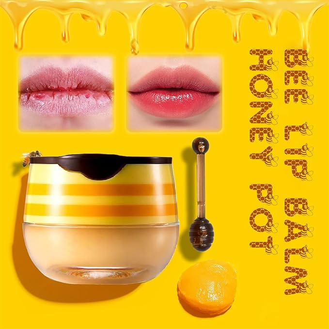 4PCS Lip Balm Honey Pot, Honey Sleeping