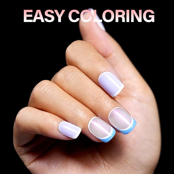 AILLSA Extra Short Square Nail Tips - 450pcs Thickened Pre-filed False Nail Tips Half Matte Nails Tips, Fake Nails for Gift