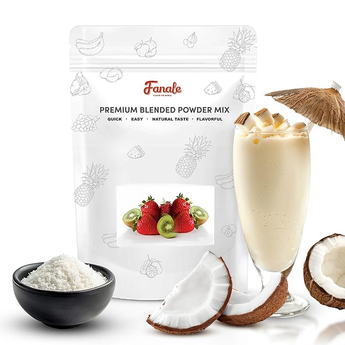 Fanale Premium Coconut Bubble Tea Flavoring Powder | Perfect for Baking, Smoothies, Desserts and Drinks | Instant Flavoring Powder for Boba Milk Tea - 2.2 Pounds (Pack of 1)