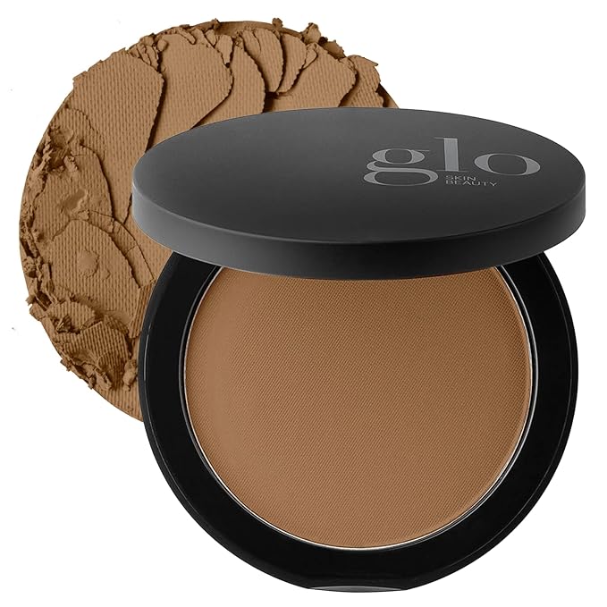 Glo Skin Beauty Pressed Base Powder Foundation Makeup (Chestnut Medium) - Flawless Coverage for a Radiant Natural, Second-Skin Finish