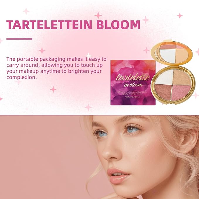 Glowjiu Glow Gallery Eye and Cheek Palette for Eyeshadow Makeup, Makeup Palettes Contour Kit, Shimmer Glow Face Palette for Women, Natural Glow Contour Powder, Gentle on Skin, Durable and Stable