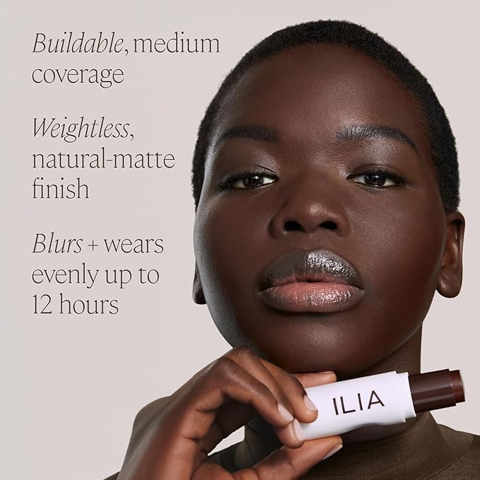 ILIA - Skin Rewind Complexion Stick - Foundation + Concealer + Skincare | Non-Toxic, Vegan, Cruelty-Free, Clean Makeup (37N - Ipe, 0.35 oz | 10 g)