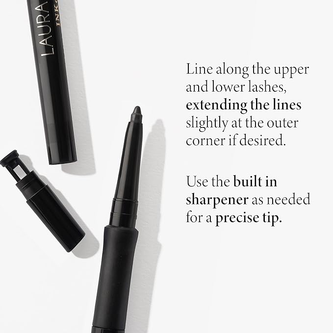 LAURA GELLER NEW YORK INKcredible Gel Eyeliner - Graphite - Waterproof Smudge-proof Eyeliner Pencil - Built in Sharpener